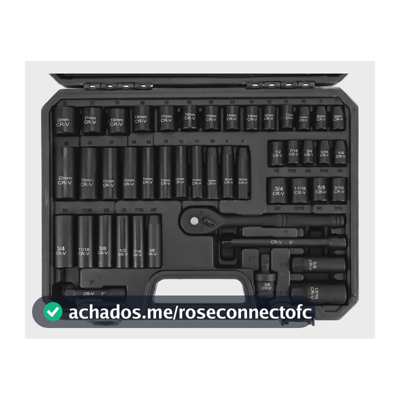Kit De Chaves Jogo Chave Catraca 3/8 Soquetes Longos Preto