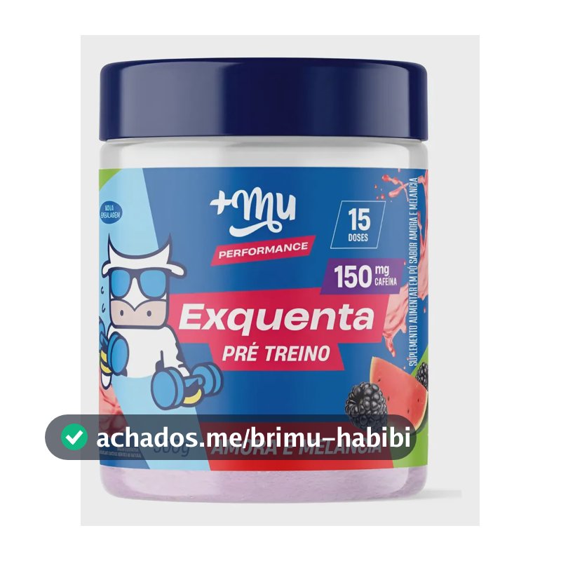 Pré Treino Cafeína Exquenta Pink Lemonade Muke Mais Mu 300 Sabor Amora