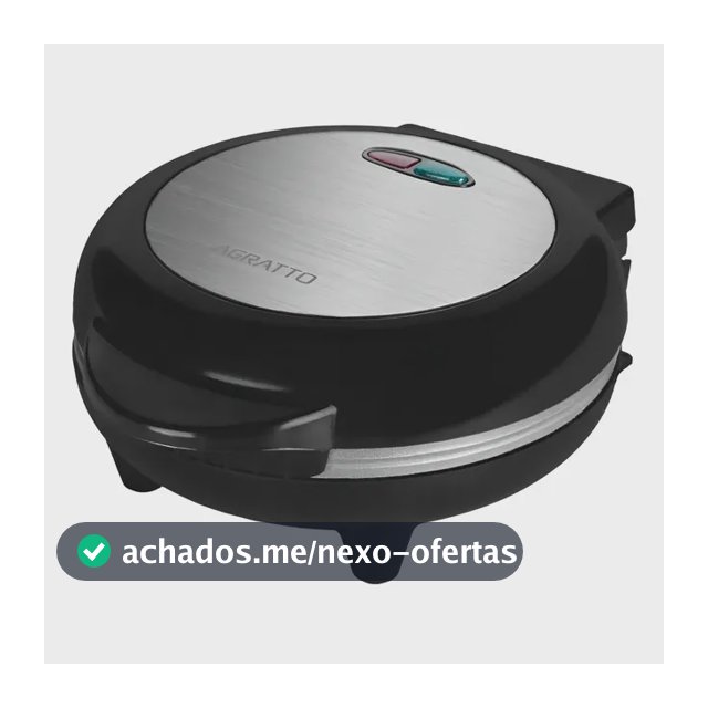Omeleteira Antiaderente Elétrica Dupla 800W Mr. Cheff Redonda Preta 220V Agratto Aoip01i-02