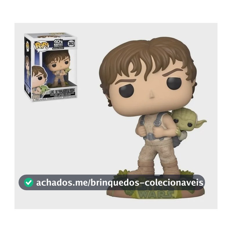 Star Wars Boneco Pop Funko Luke Skywalker E Yoda #363