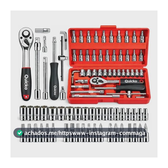 Kit Ferramentas 46 Peças Com Soquetes e Chaves Para Carro e Casa