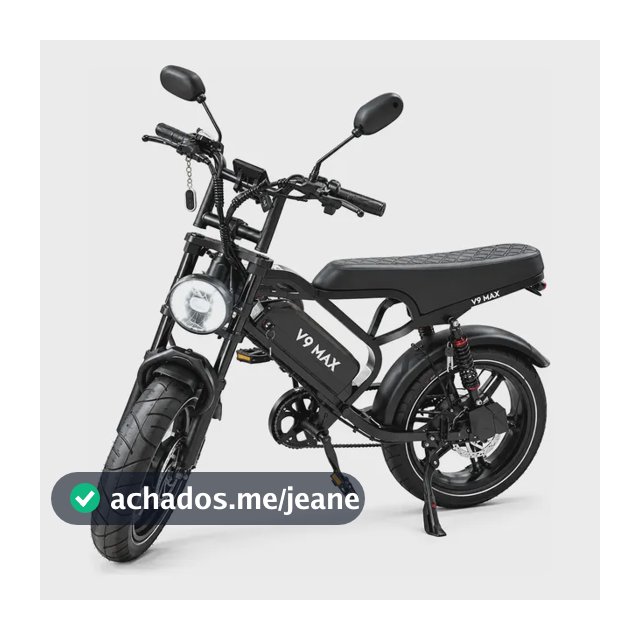 Bicicleta Elétrica V9 Max 1000w Freio Hidráulico Alarme Nfc Preto