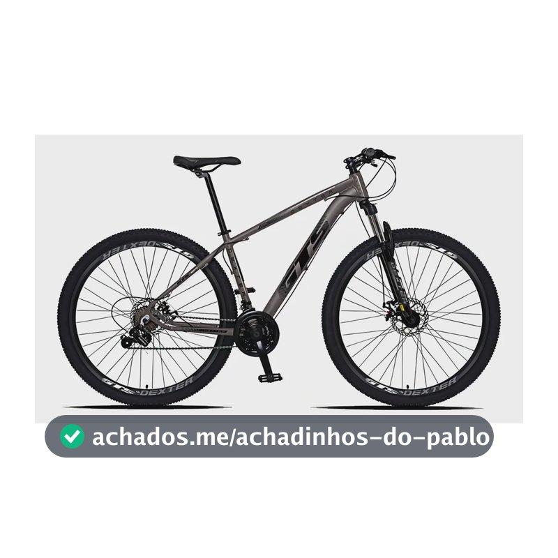Bicicleta Aro 29 Gts Dexter 24 Marchas Freio A Disco Cor Grafite Com Preto Tamanho Do Quadro 21