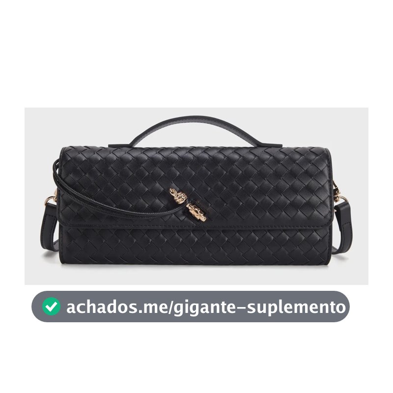 Romantic Crown Bolsa De Mão Feminina De Alta Qualidade Feita Preto Liso Níquel