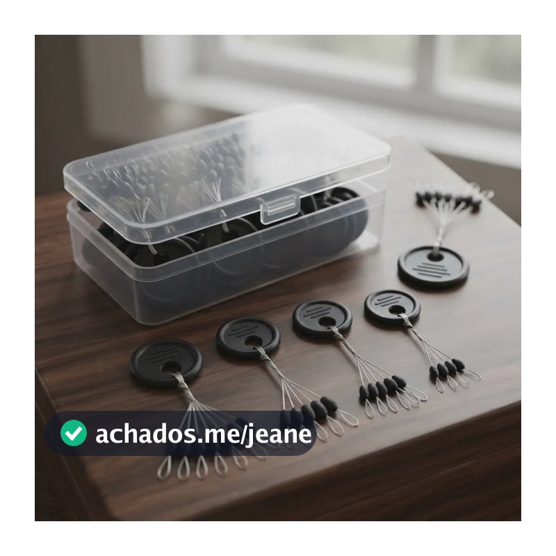 Kit 120 Stopper Pesca 4 Tamanhos Para Linha Trava Chumbo M