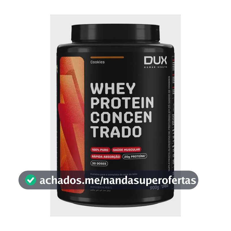 DUX HUMAN HEALTH Whey Protein Concentrado Suplemento 900g Sabor Torta De Limão