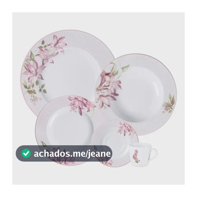 Aparelho De Jantar Tramontina Poème Em Porcelana 20 Peças