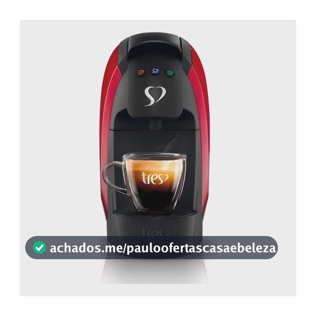 Cafeteira Espresso Luna Vermelha - TRES 3 Corações