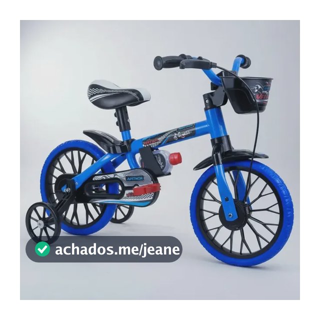 Bicicleta Infantil Nathor Veloz Aro 12 Azul Com Rodinhas