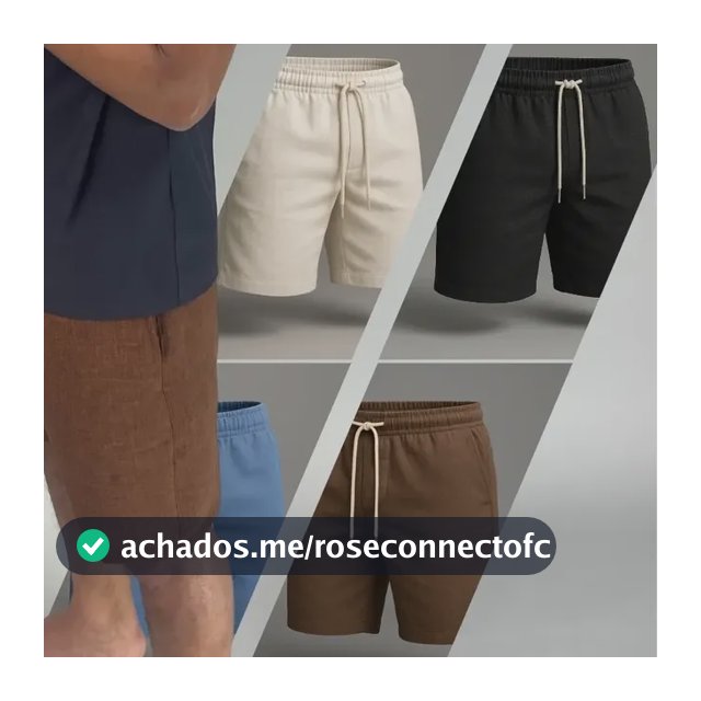 Shorts Linho Masculino Premium Bermuda Mauricinho Praia