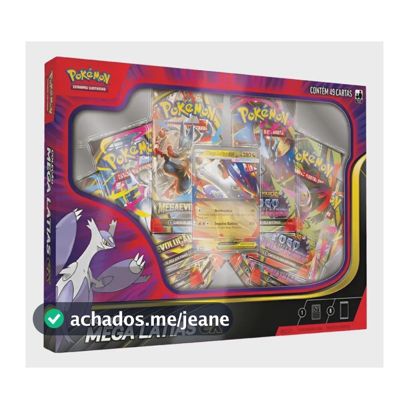 Pokémon TCG Super Box Mega Evolução Latias EX Com 49 Cartas em Português
