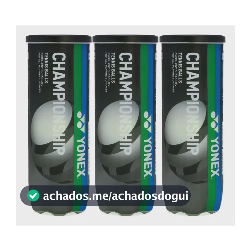 Bola De Tênis Yonex Championship Pack Com 03 Tubos Amarelo