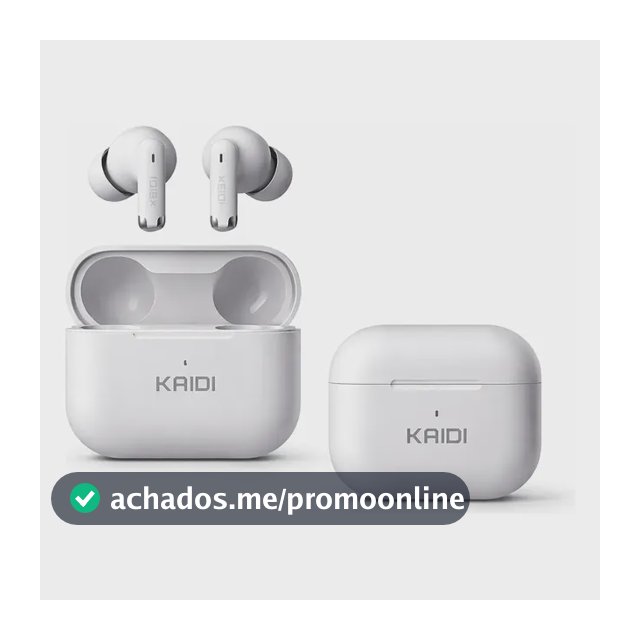 Fone Bluetooth 5.4 Sem Fio Tws Kaidi Kd780 Graves Potentes Branco