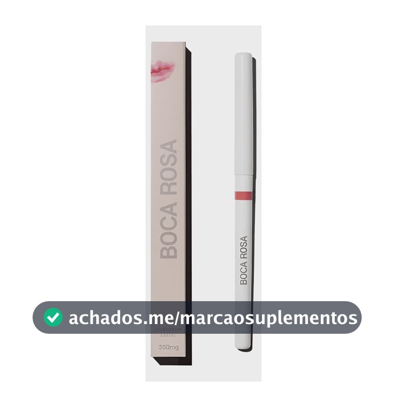 Contorno Labial Retrátil Boca Rosa Amêndoa à Prova d'Água