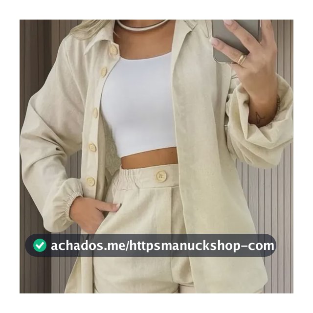 Conjunto Linho Feminino Camisa E Short Linha Premium