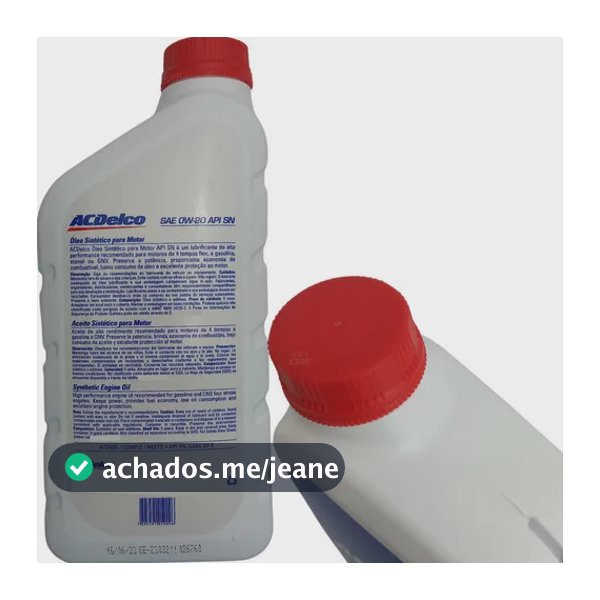 1 Litro Óleo De Motor Sintético Sae 0w20 Api Sq Acdelco