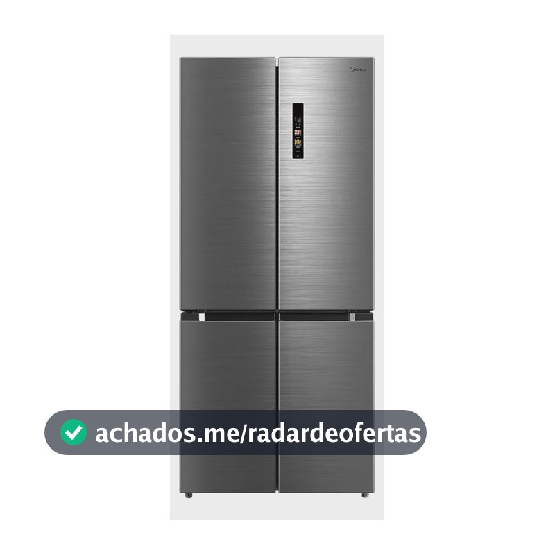 Geladeira Frost Free 4p 474l Inverter Smart Cor Inox Midea Cor Prateado