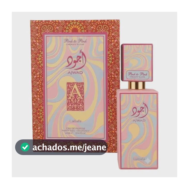 Perfume Lattafa Ajwad Pink To Pink Creamy Elixir Edp 60ml