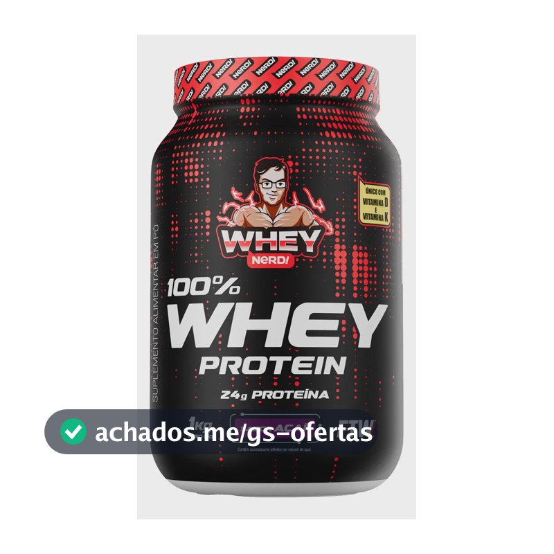 Whey Protein 100% Whey Nerd Açaí 1kg Suplemento Nutricional