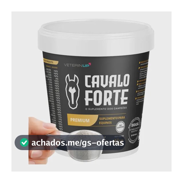 1kg Suplemento Cavalo Forte Premium Musculo Explosão Engorda