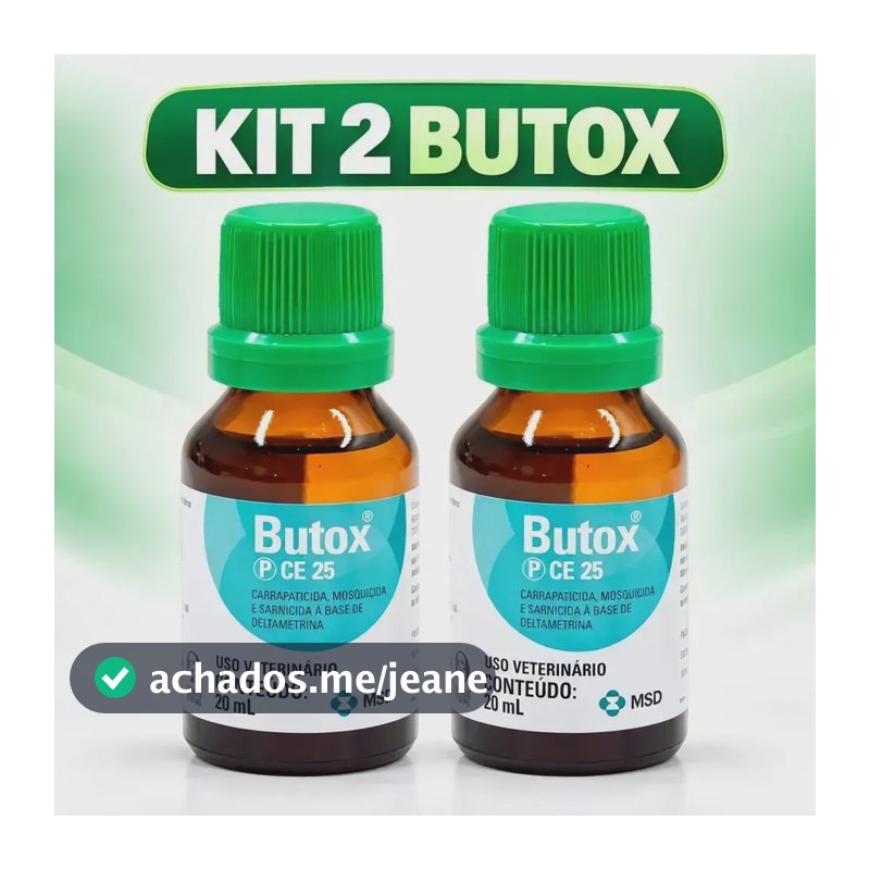 Kit 2 Butox 20ml Carrapatos Pulga Mosquito Sarna Berne