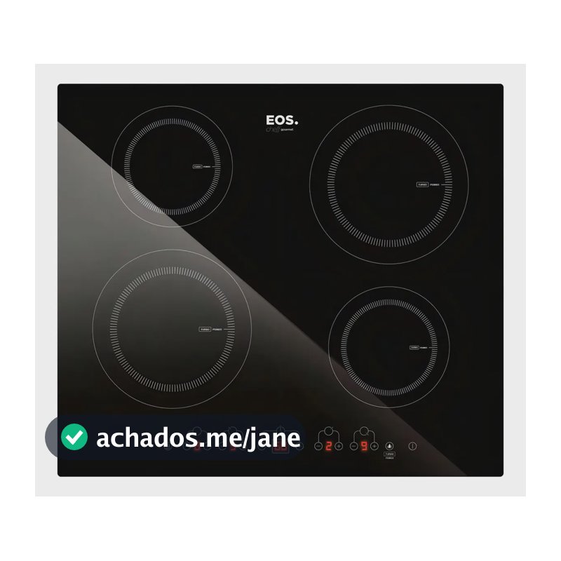 Cooktop De Indução 4 Bocas EOS 60cm Eci04ep Preto