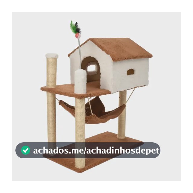 Casa Para Gatos Arranhador Dois Andares Com Rede