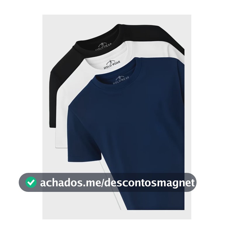 Kit 3 Camisetas Masculinas Polo Wear Sortido 1 G Liso