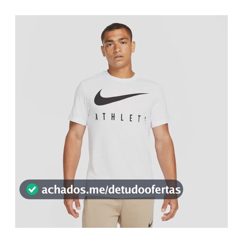 Camiseta Dri-fit Nike Athletee Masculina Branco M