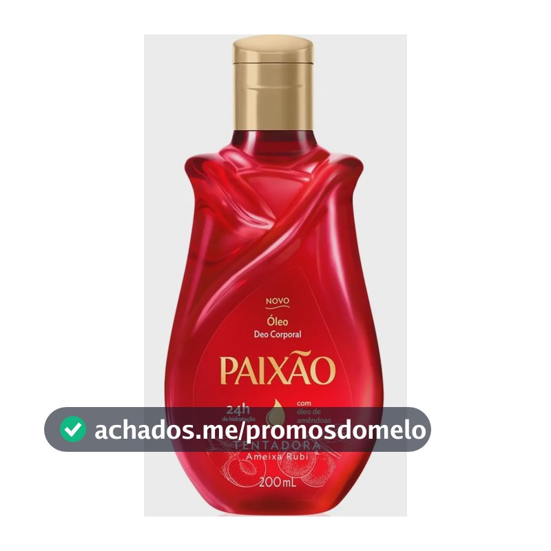 Óleo Desodorante Corporal Tentadora Ameixa Rubi Frasco 200ml Paixão