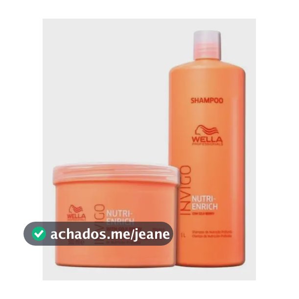 Shampoo Wella Wella shampoo 1000ml + máscara 500ml invigo nutri enrich de sem en kit