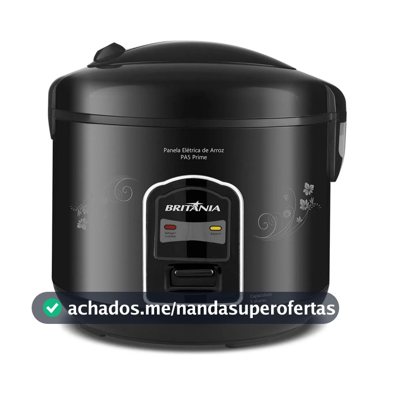 Panela De Arroz Britânia Pa5 Prime Preta