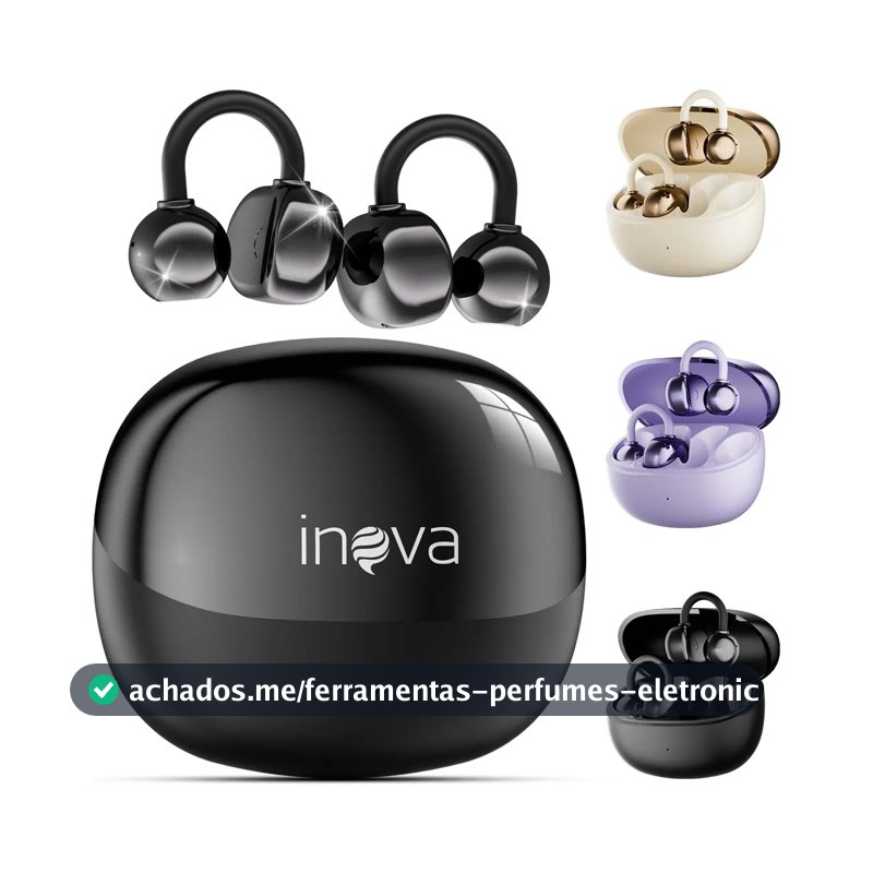 Fone de Ouvido Basike Clip-ear Bluetooth Sem Fio para Esportes e Academia com Microfone