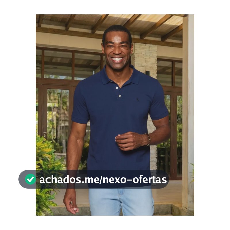 Camisa Polo Reserva Essence Básica Marinho Liso P