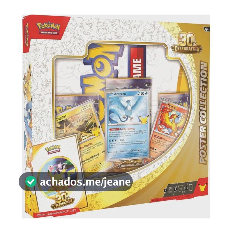 Pokemon Tcg Celebração 30 Anos Poster Collection Inglês Inglês