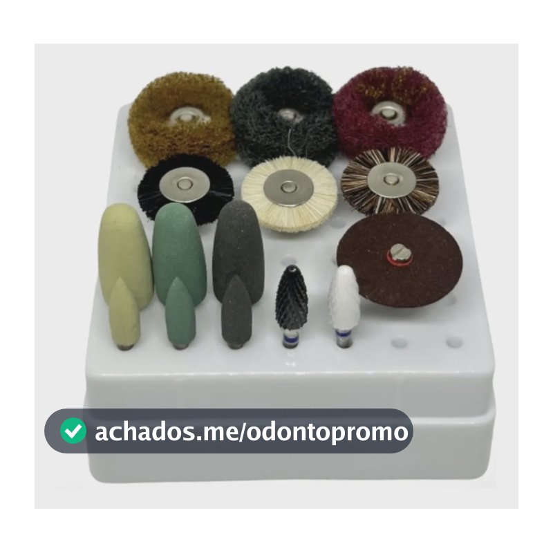 Kit 15 Peças Desgaste Polimento Resina Acrílica Metal Odonto Variado