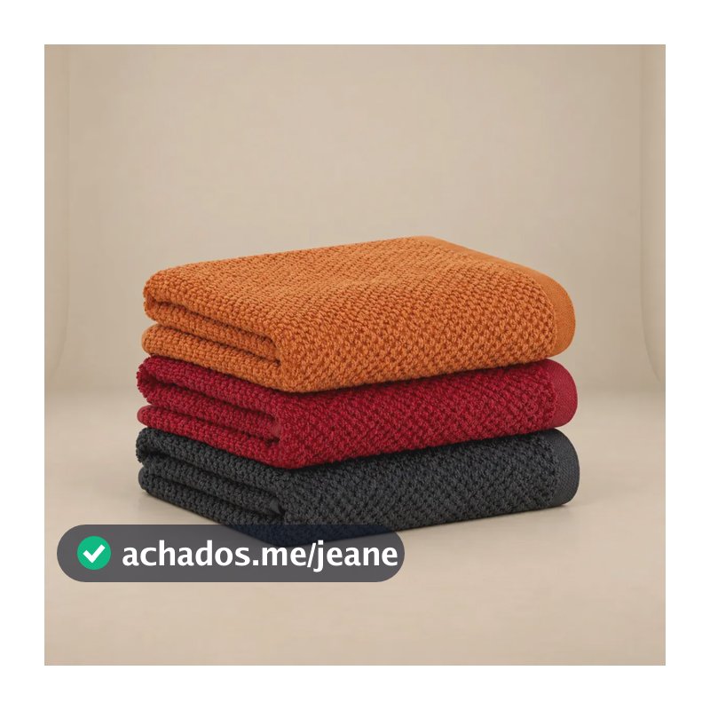Kit Pano De Copa Buddemeyer Gourmet 3 Peças Laranja/vermelho