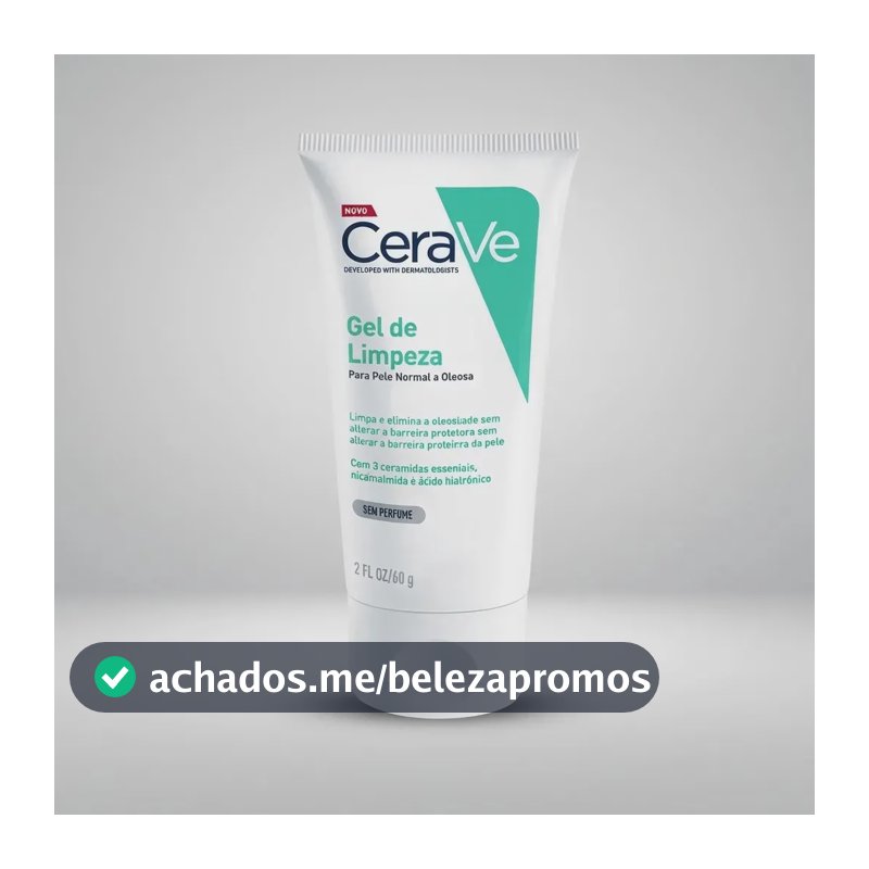 Gel de Limpeza Facial Pele Oleosa 3 Ceramidas e Niacinamida CeraVe 60g