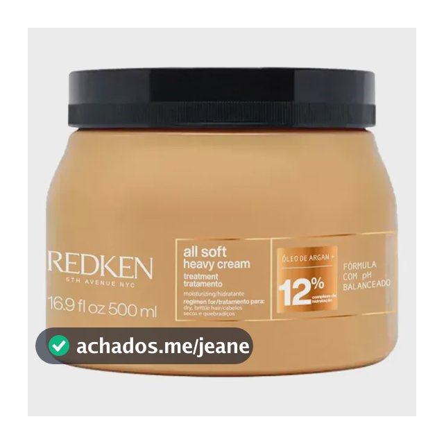 Máscara Tratamento Hidratante Intensivo Cabelo Seco All Soft 500 Ml Redken