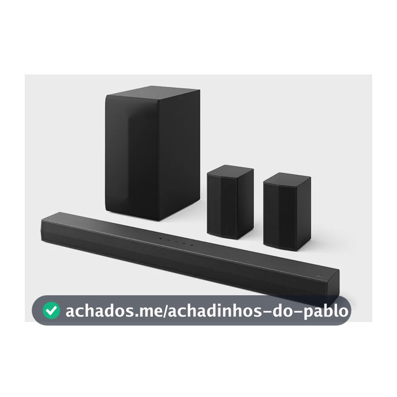 LG Soundbar S60tr 440w Rms, 5.1 Canais, Bluetooth 5.3, Dol Preto 120 Hz