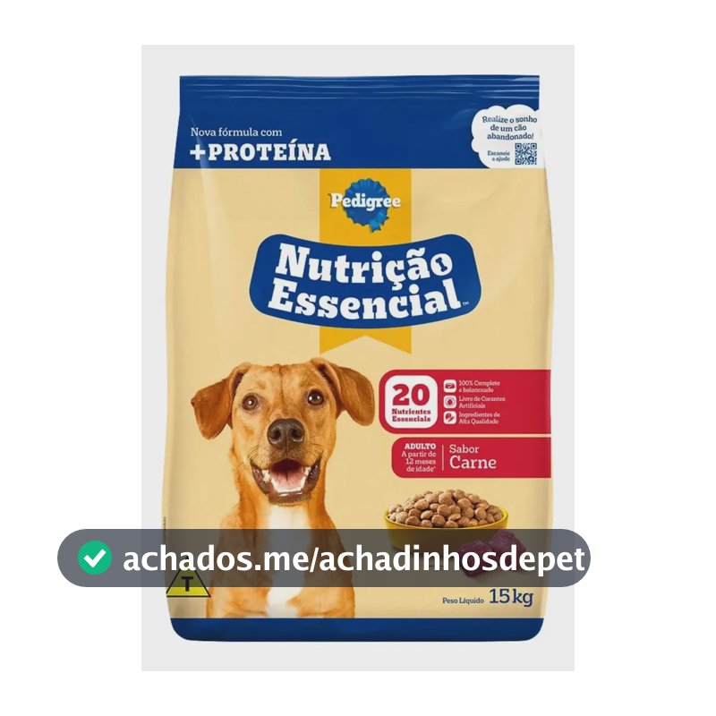 Pedigree Nutrição Essencial Adulto Para Cão Adulto