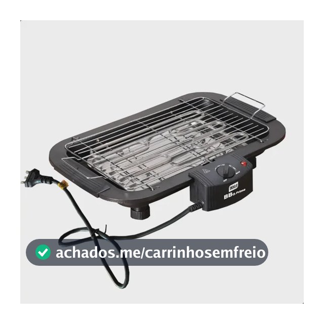 Churrasqueira Elétrica INMA BBQ Prime Com Depósito de Gordura e Termostato Ajustável