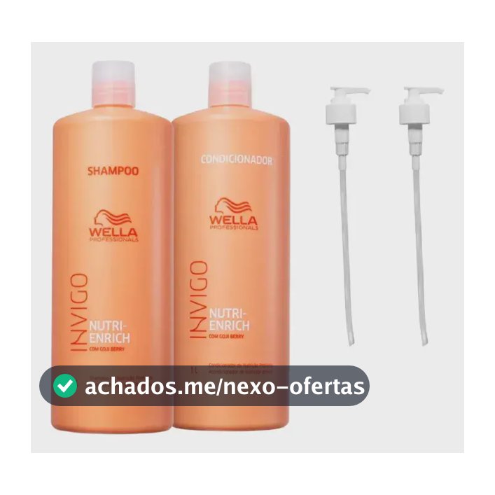 Kit Wella Invigo Nutri Enrich Shampoo 1000ml + Cond 1000ml