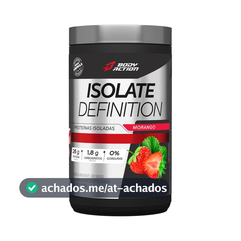 Proteína Bodyaction Tradicional Isolate Definition em pó sabor Morango x 900g