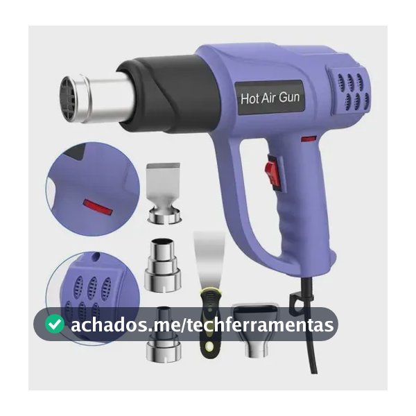 Soprador Térmico ABLEMARK 600 °C Para Artesanato, Com 5 Bicos e Aquecimento Rápido
