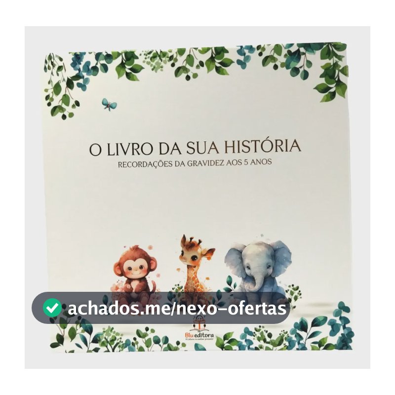 Livro Recordação Do Bebê: Livro Da Sua História Da Gravidez Aos 5 Anos - Maternidade - Blu Editora Branco Com Detalhes Verdes