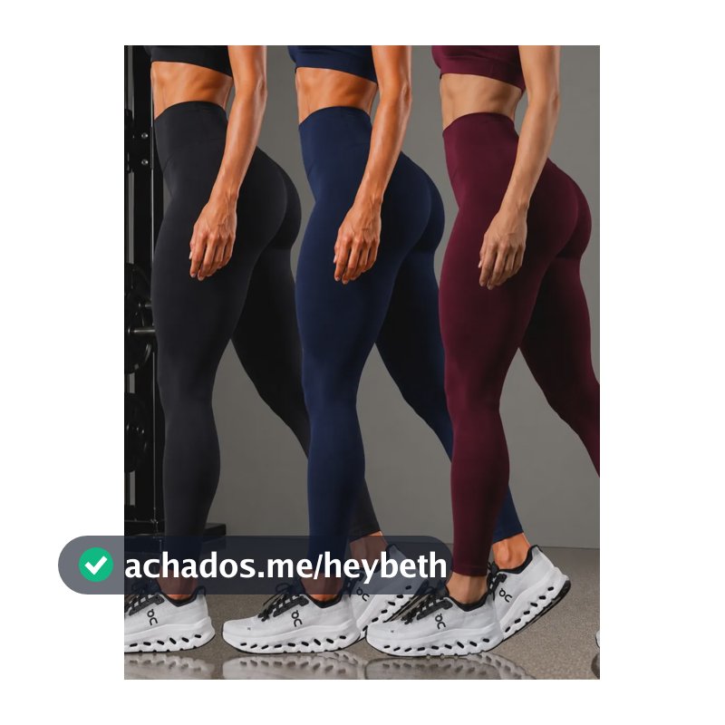 Kit 3 Calças Legging Cintura Alta E Modeladora Feminina Preto Azul E Vinho Kit 3 Peças M
