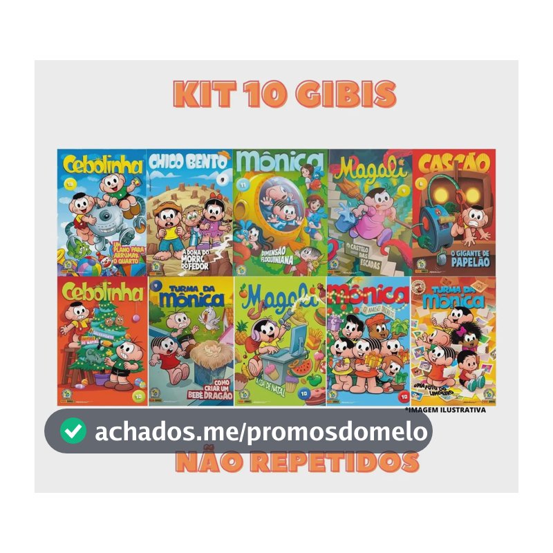 Turma Da Mônica - Kit Com 10 Gibis Novos E Não Repetidos