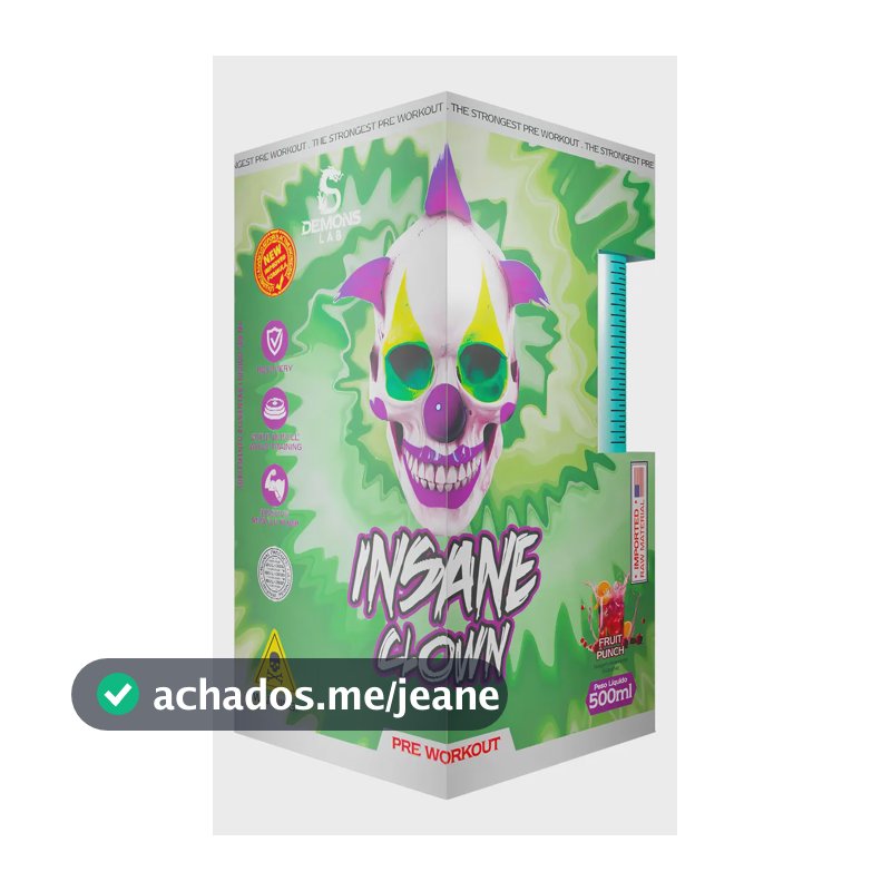 Suplemento Pré Treino Insane Clown Líquido 500ml Demons Lab Sabor Doces Mastigáveis