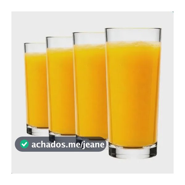 Jogo De Copos De Vidro Long Drink Para Água E Suco 225ml 8 Peças